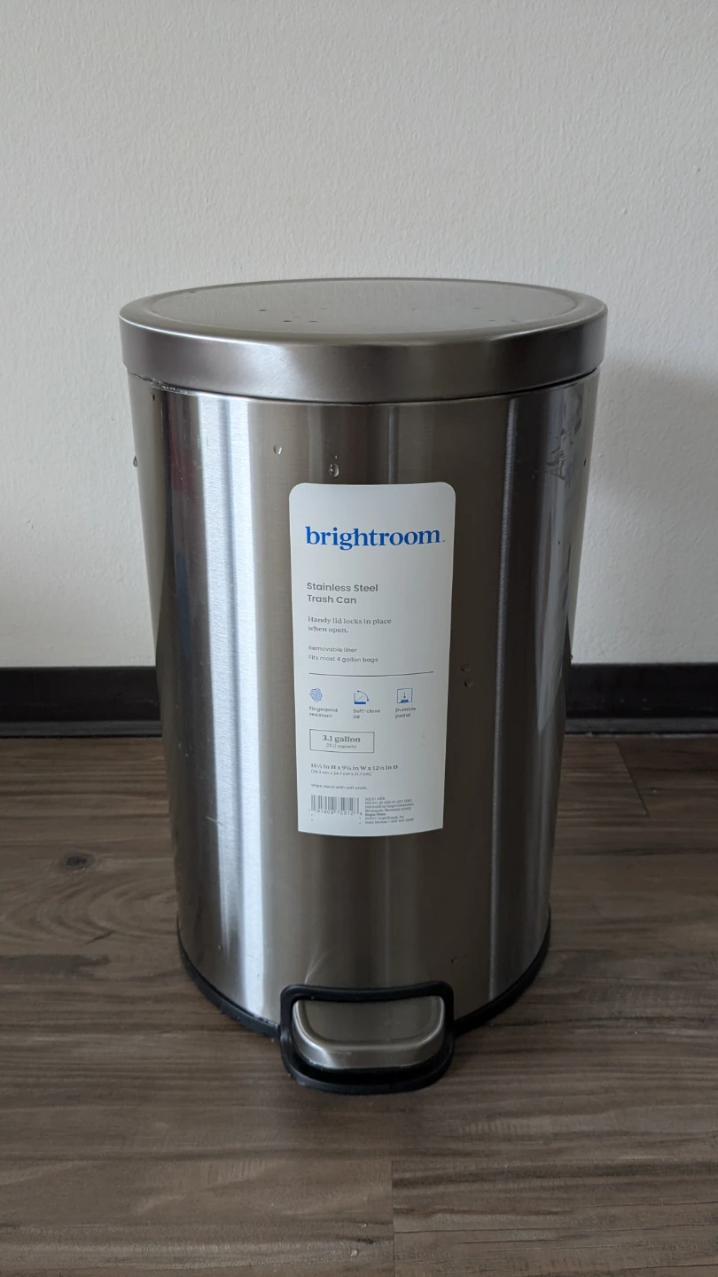 Brightroom Stainless Steel Trash Can 3.1 Gallon