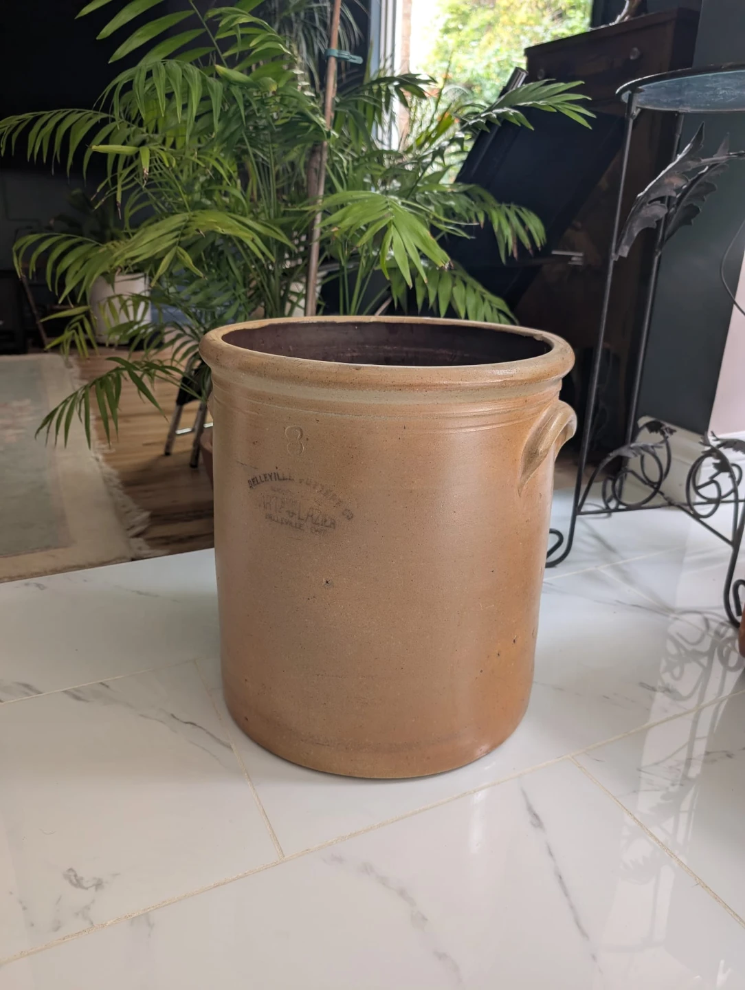 Vintage Belleville Pottery Co. Crock 8 gallon