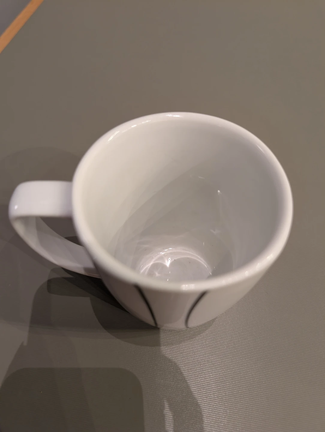 White Coffee Mug with Black Swirl Design - photo 2