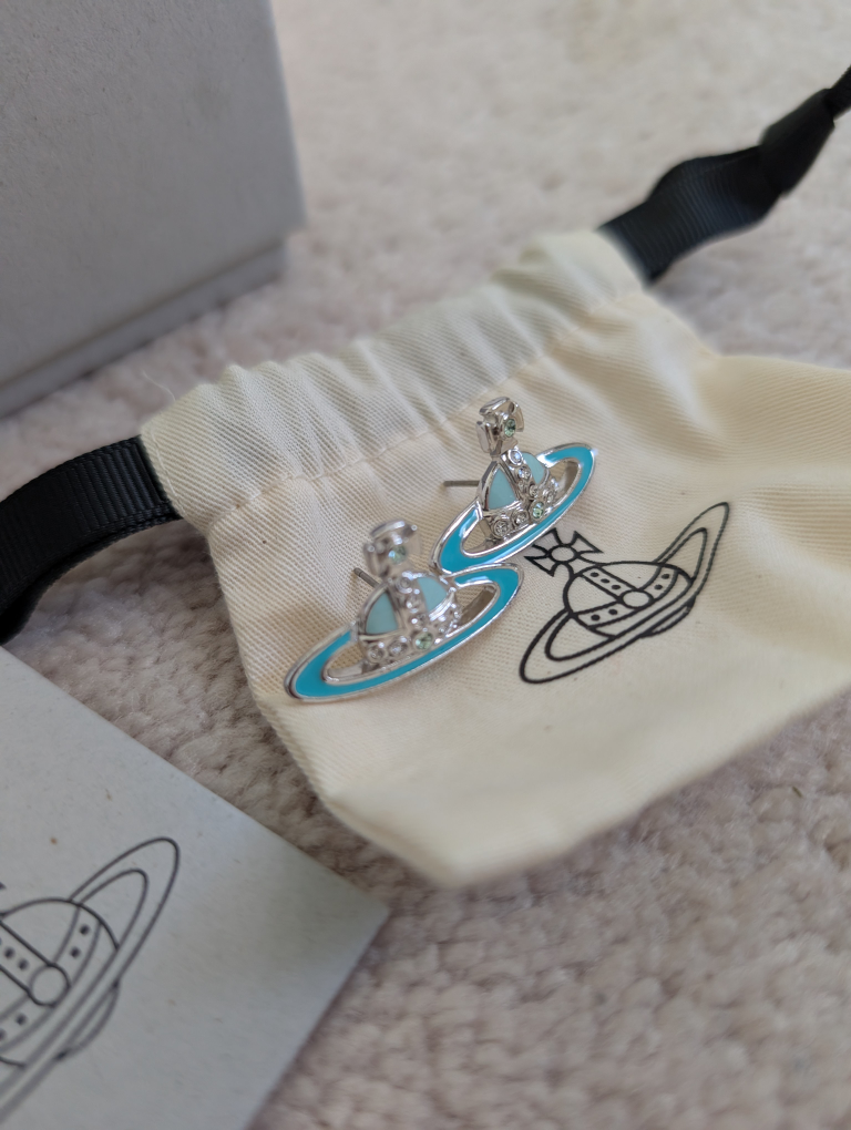 Vivienne Westwood Saturn Orb Earrings - Blue - photo 2