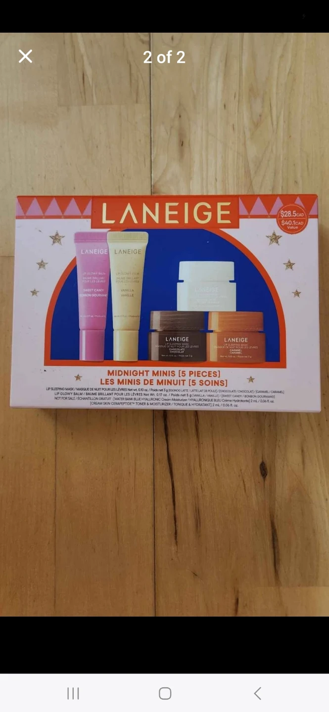 Laneige Midnight Minis Lip Glowy Balm and Lip Sleeping Mask Set - photo 2