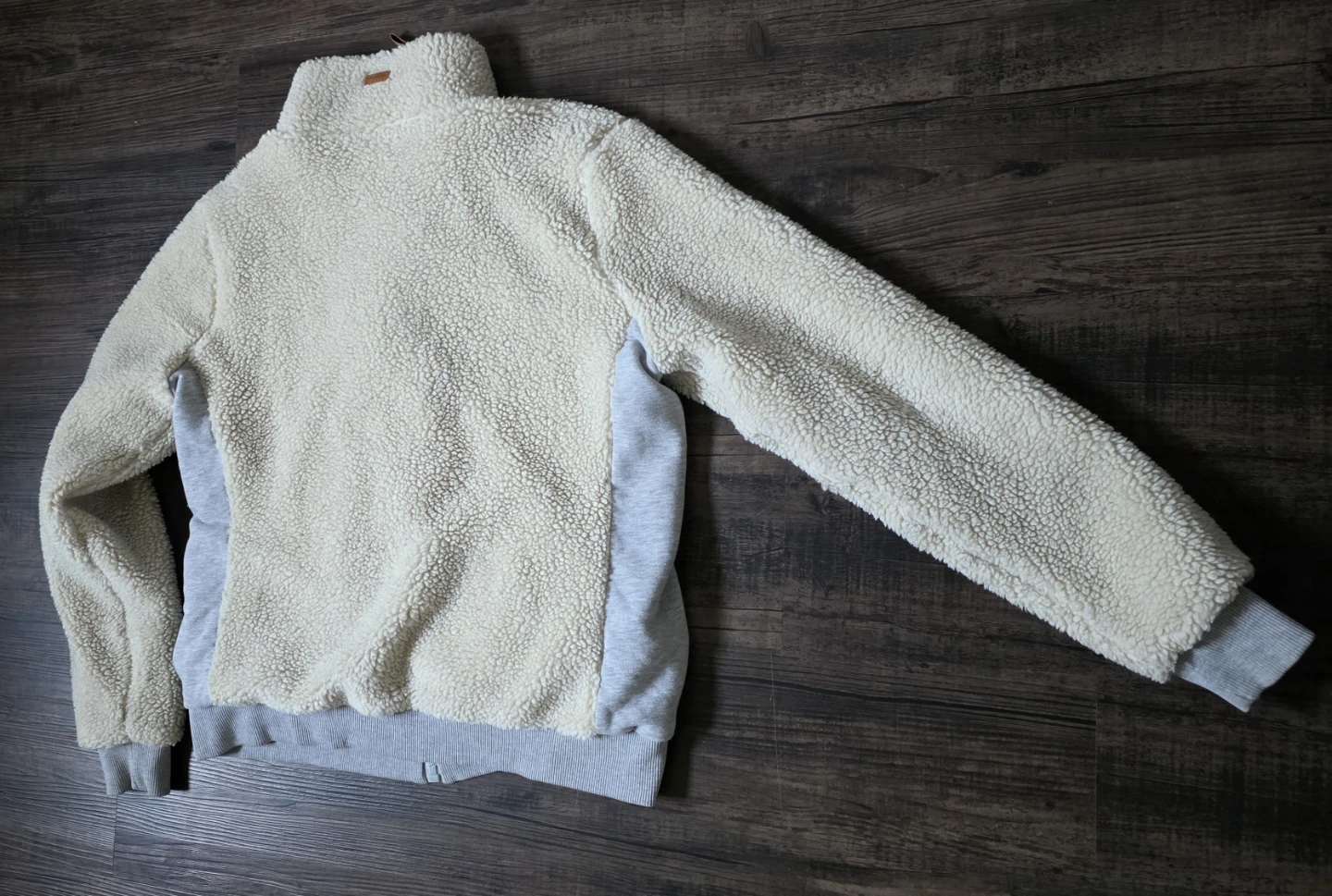 WANAKOME Cream Sherpa zip up Ladies size Large - photo 5