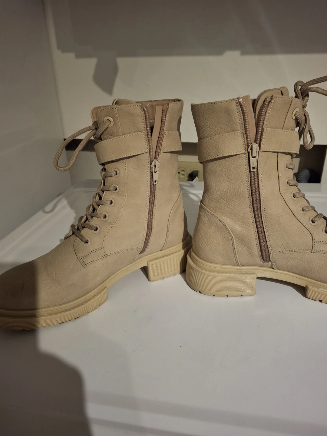 Mox Women's Lace-up Combat Boots Tan Size 7 - photo 3