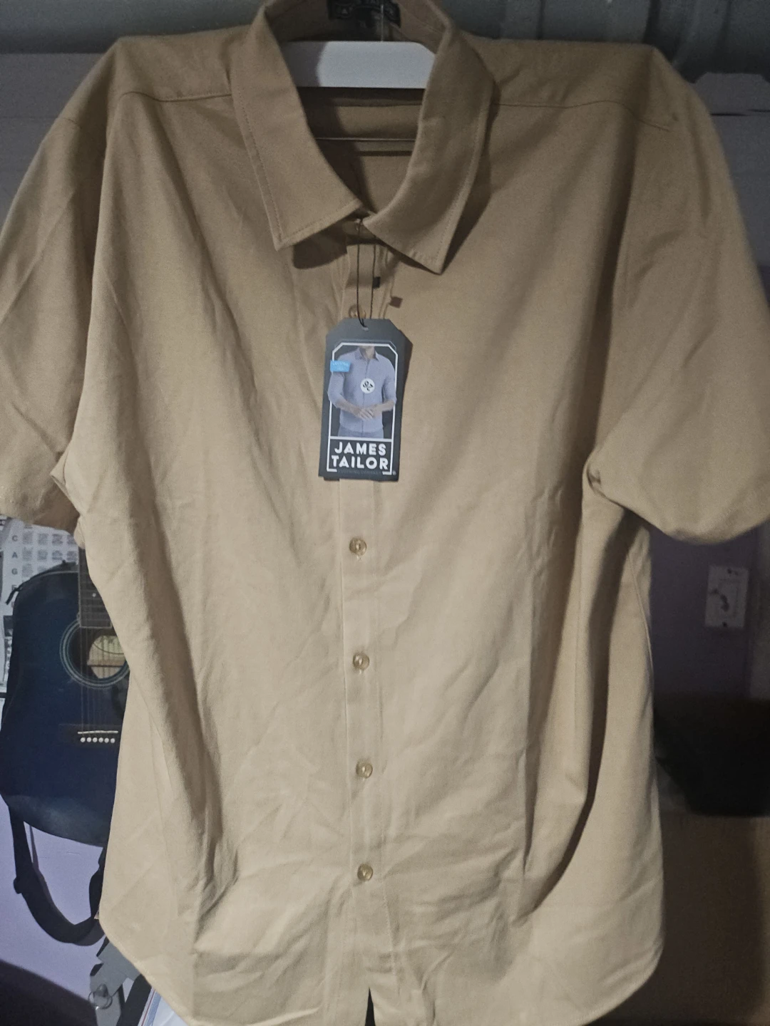 James Tailor Short Sleeve Button Up Shirt - XL