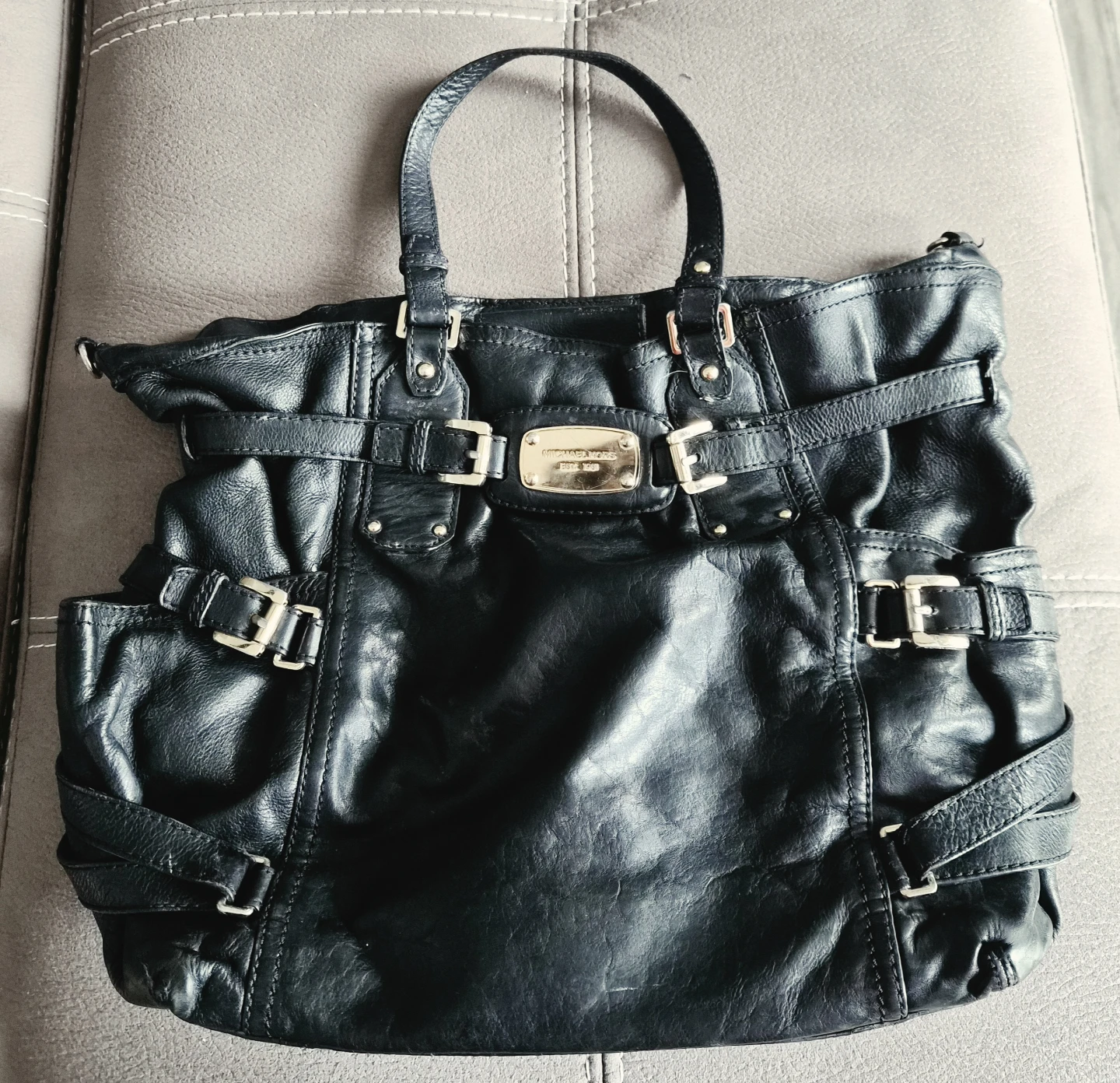 Michael Kors Black Leather Shoulder Bag