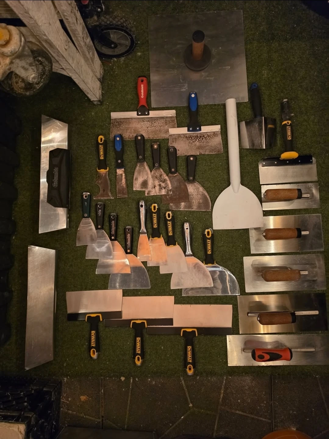 Nela, Hawk, Trowels, Knives, Mud Pans & PVC Tape Wiper