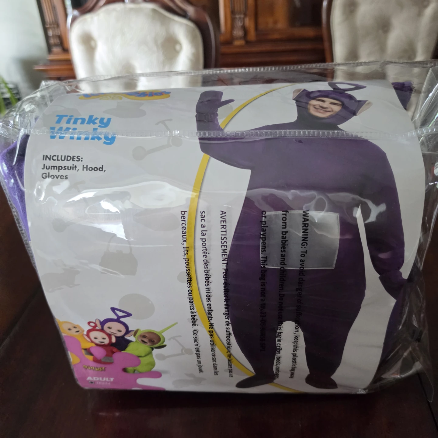 Teletubbies Tinky Winky Adult Costume - EEUC