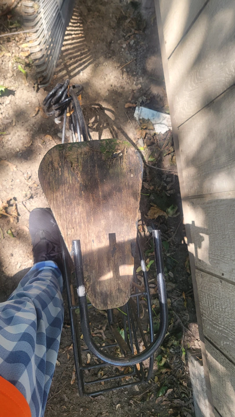 Vintage Wooden Wheelbarrow Garden Cart - photo 2