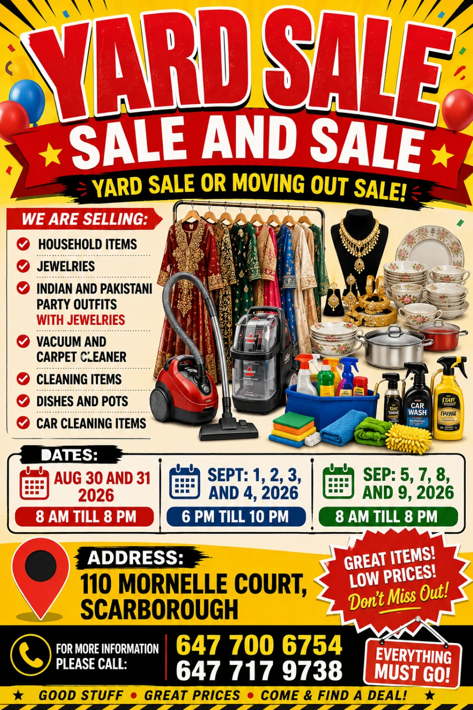 Yard Sale and Moving Out Sale in Scarborough