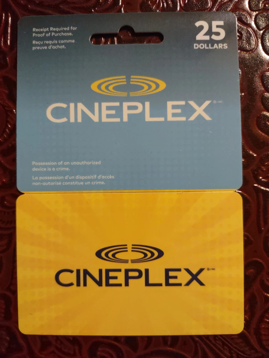Cineplex $25 Gift Card