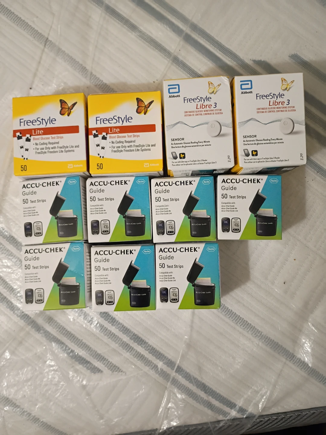 Abbott Freestyle Lite & Libre 3 Glucose Test Strips and Sensors