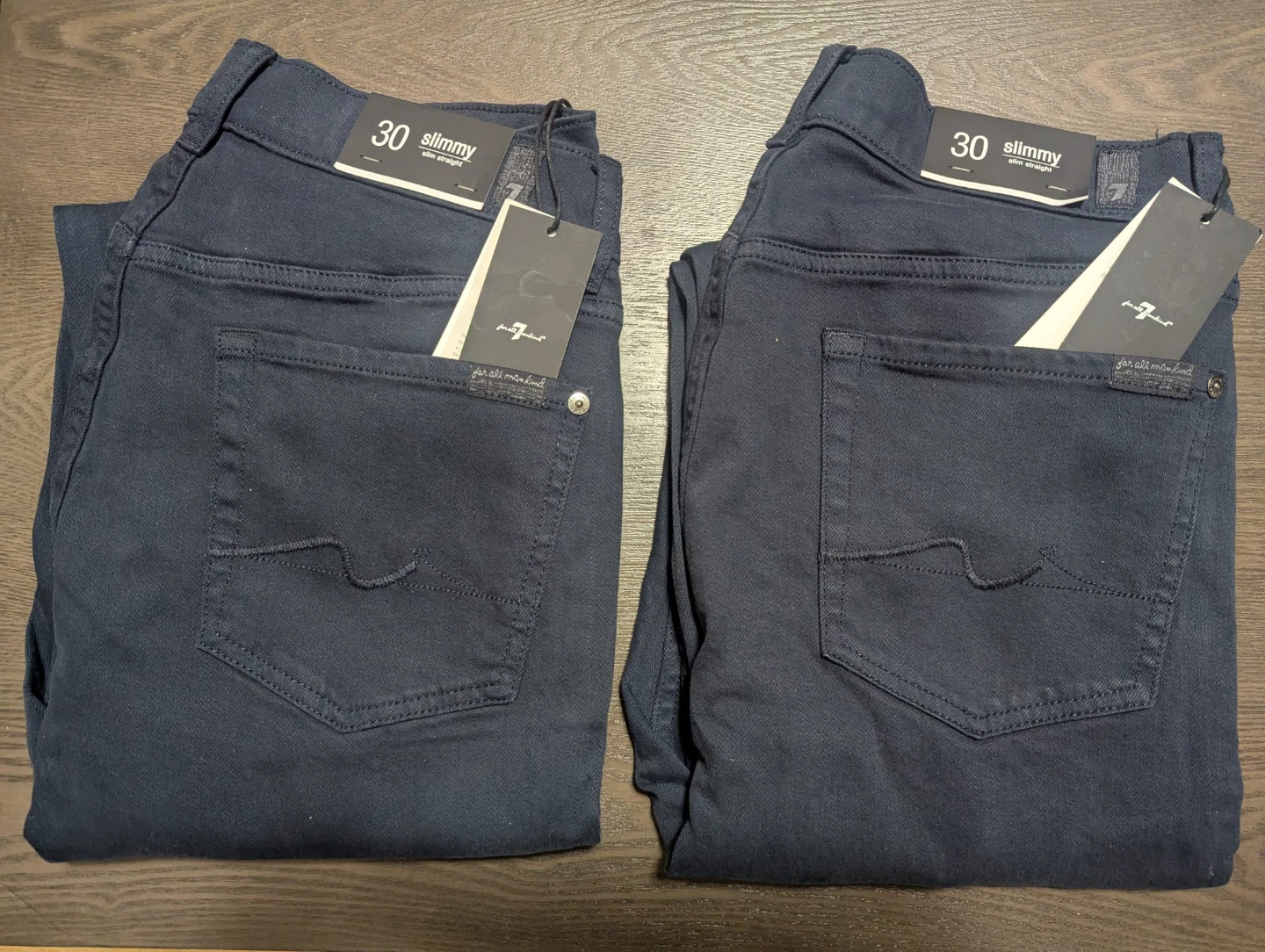 New 7 For All Mankind Slimmy Straight Jeans - Size 30