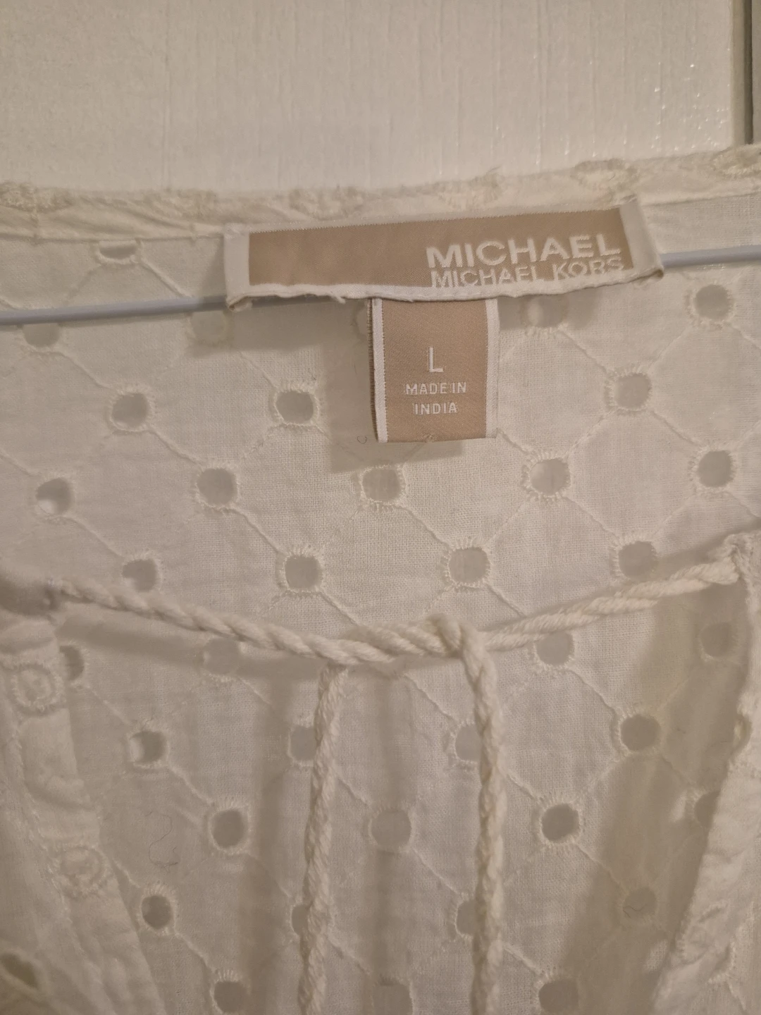 Michael Kors White Eyelet Boho Blouse - photo 4