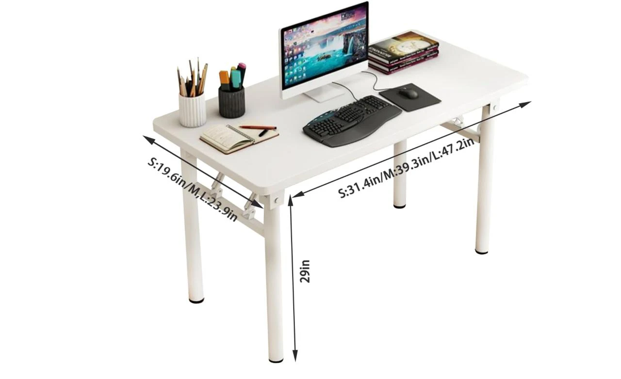 White Folding Desk Table - photo 2