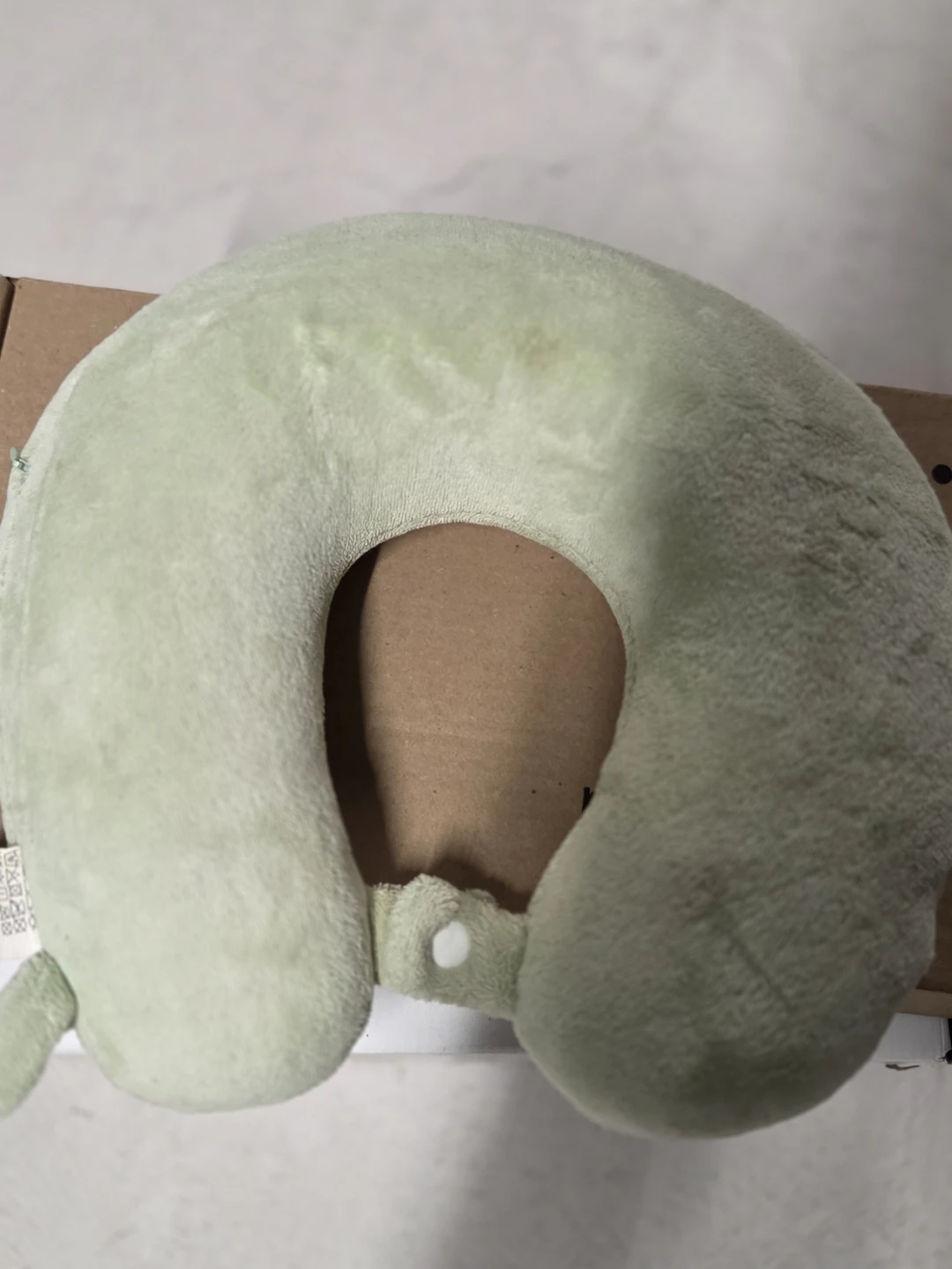Light Green Plush Neck Pillow