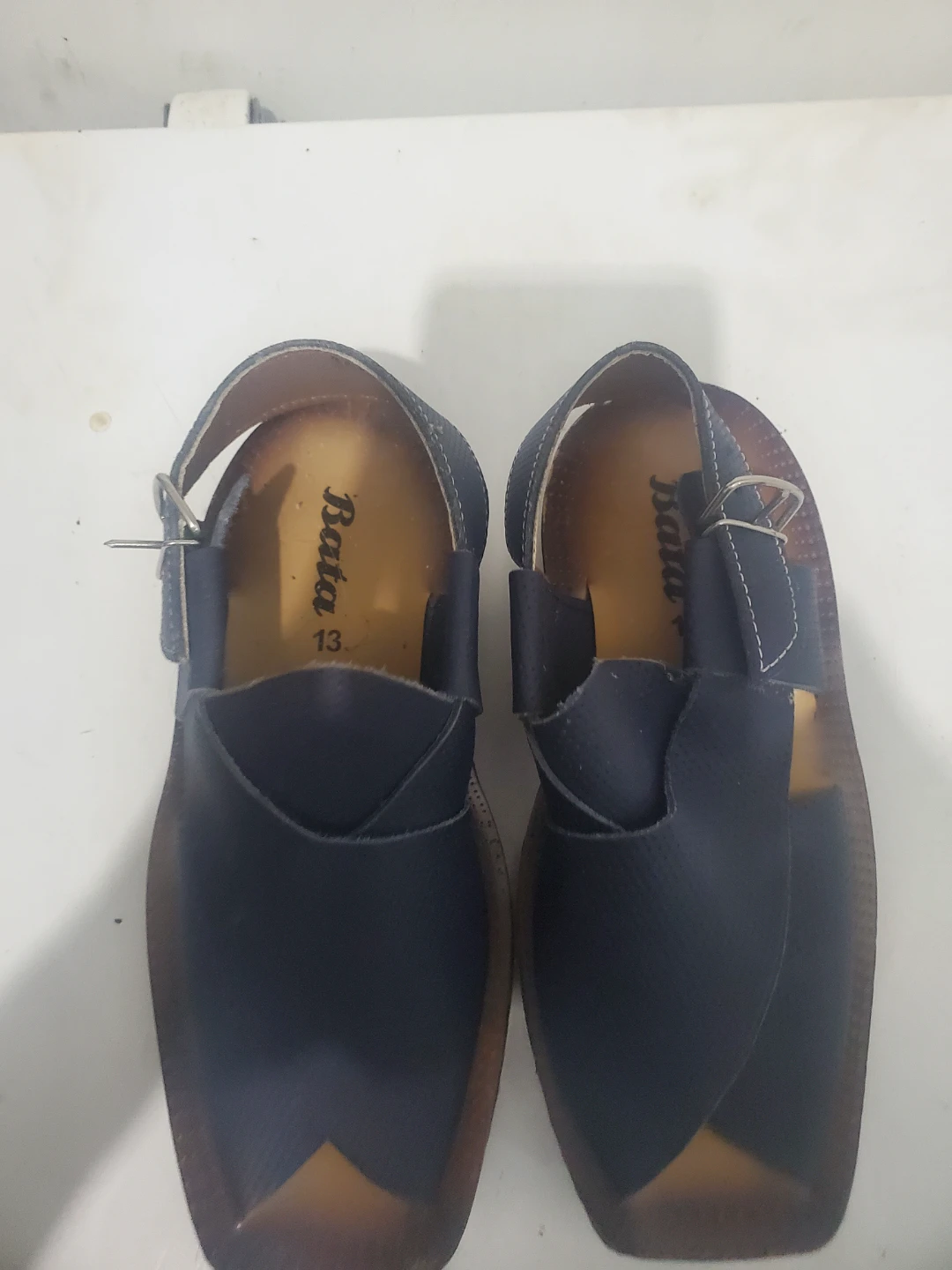 Bata Blue Leather Sandals Size 13 - photo 2