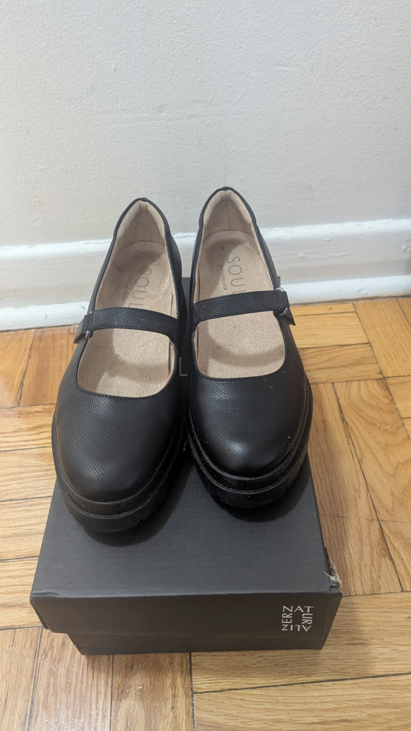 NATURAL SOUL Black Mary Jane Platform 7.5M - photo 2