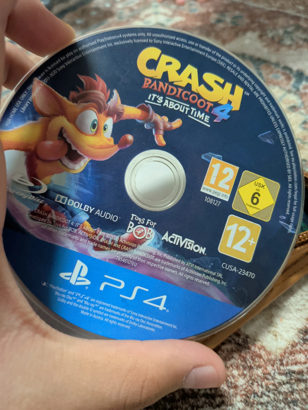 Crash Bandicoot 4: It's About Time PS4 Blu-ray Disc