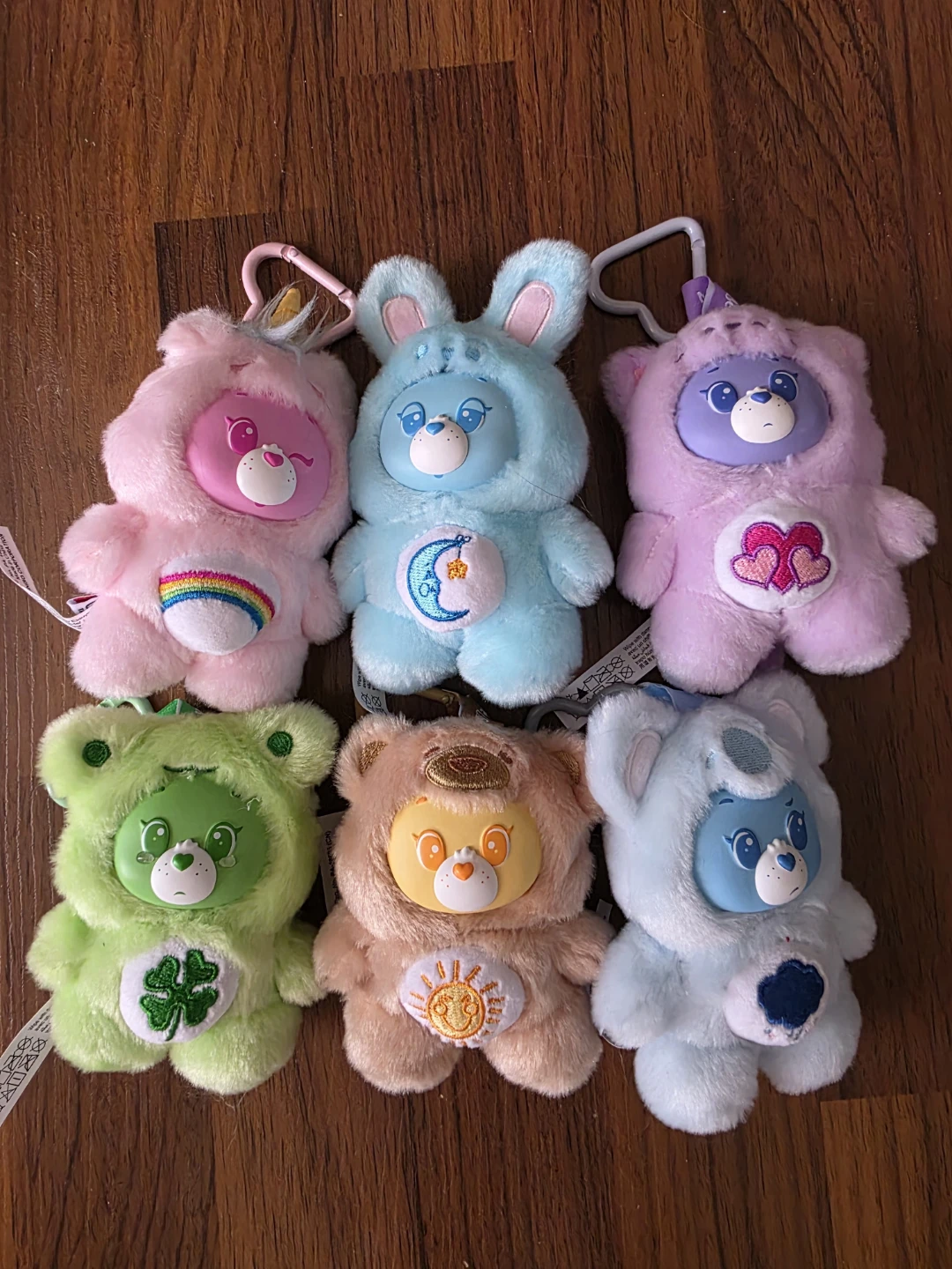 Care Bears Plush Keychains (Set of 6)
