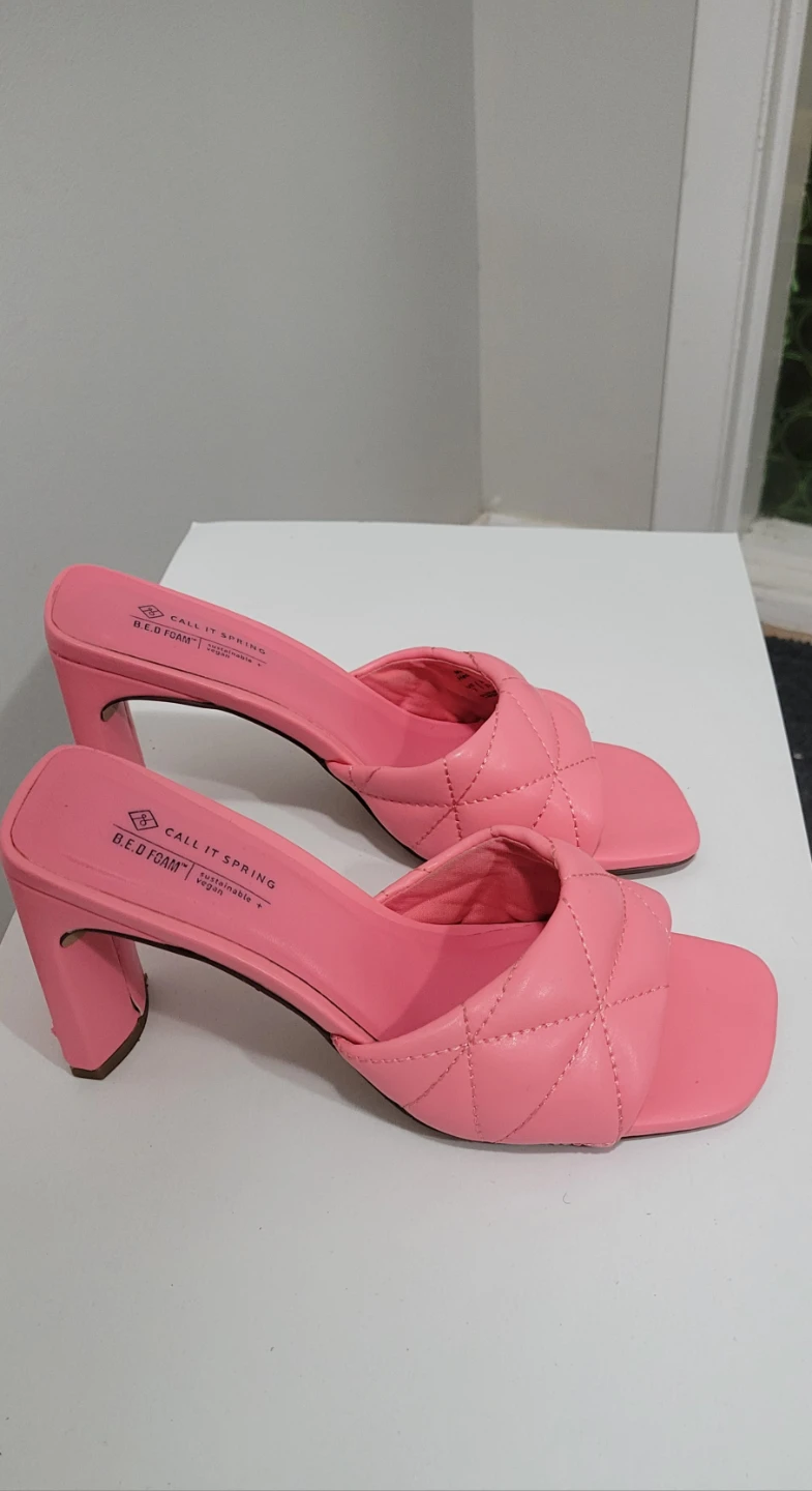 Call It Spring Pink Quilted Mules s.7 - photo 4