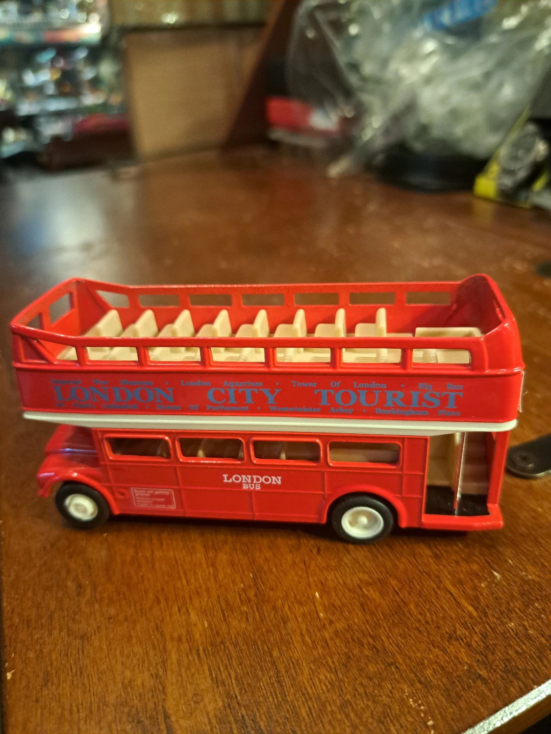 Red London Tourist Double Decker Bus Toy