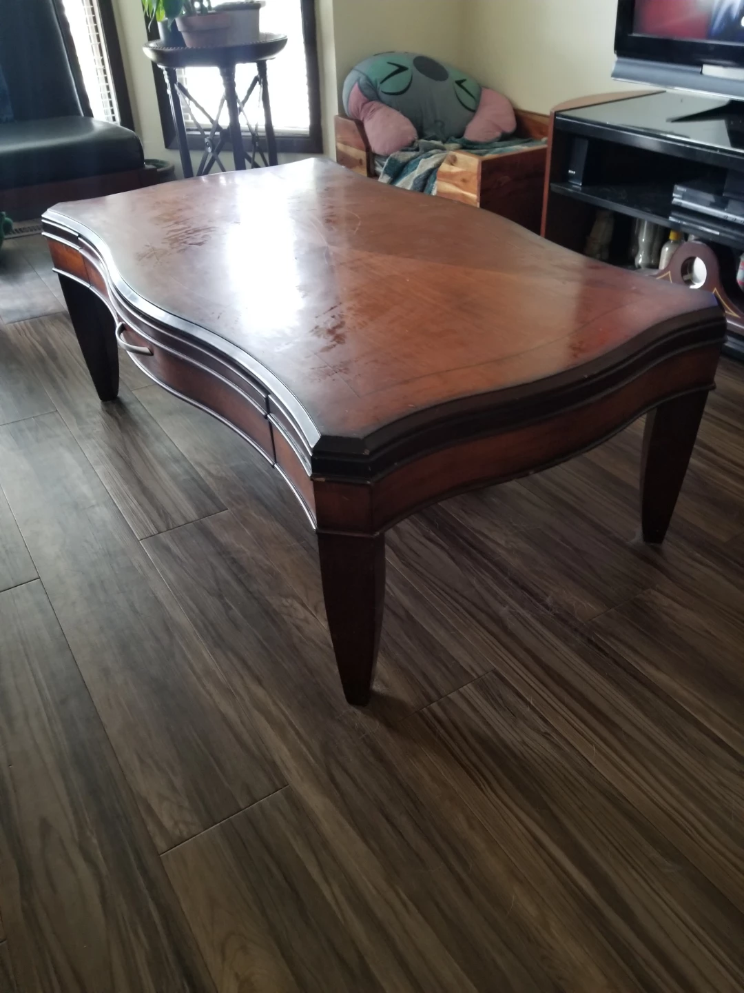 Wooden Coffee Table with Drawers