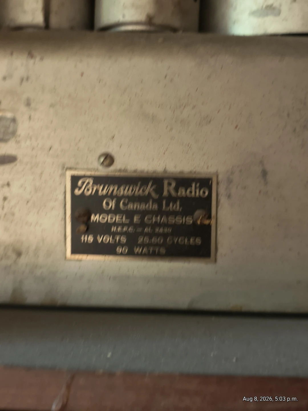 Brunswick Radio of Canada Ltd. Model E Chassis Radio - photo 2