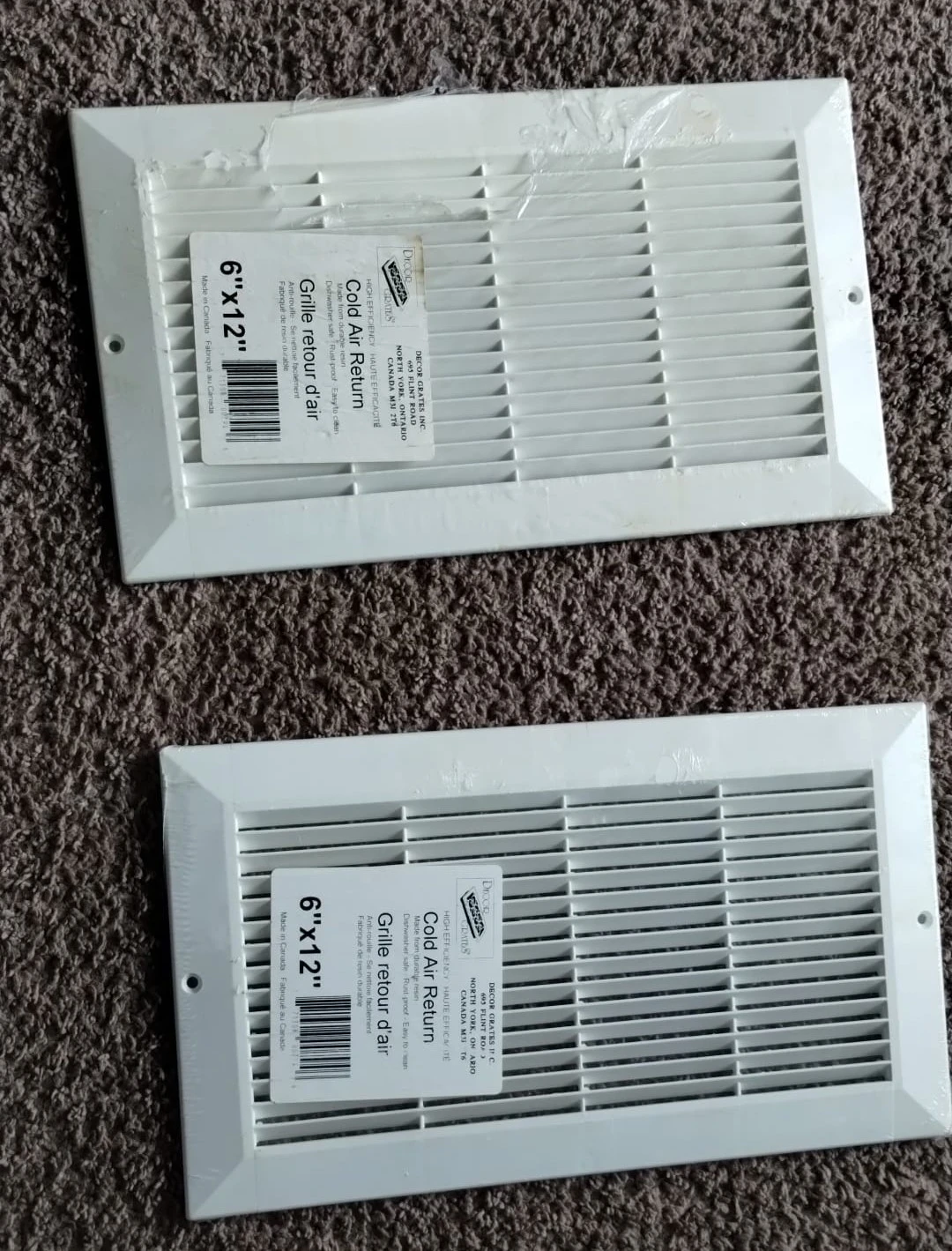 2 Cold Air Return 6"x12"  Screws included - photo 3