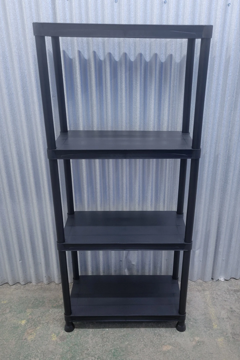 Brand new! Black 4-Shelf Plastic Storage Unit