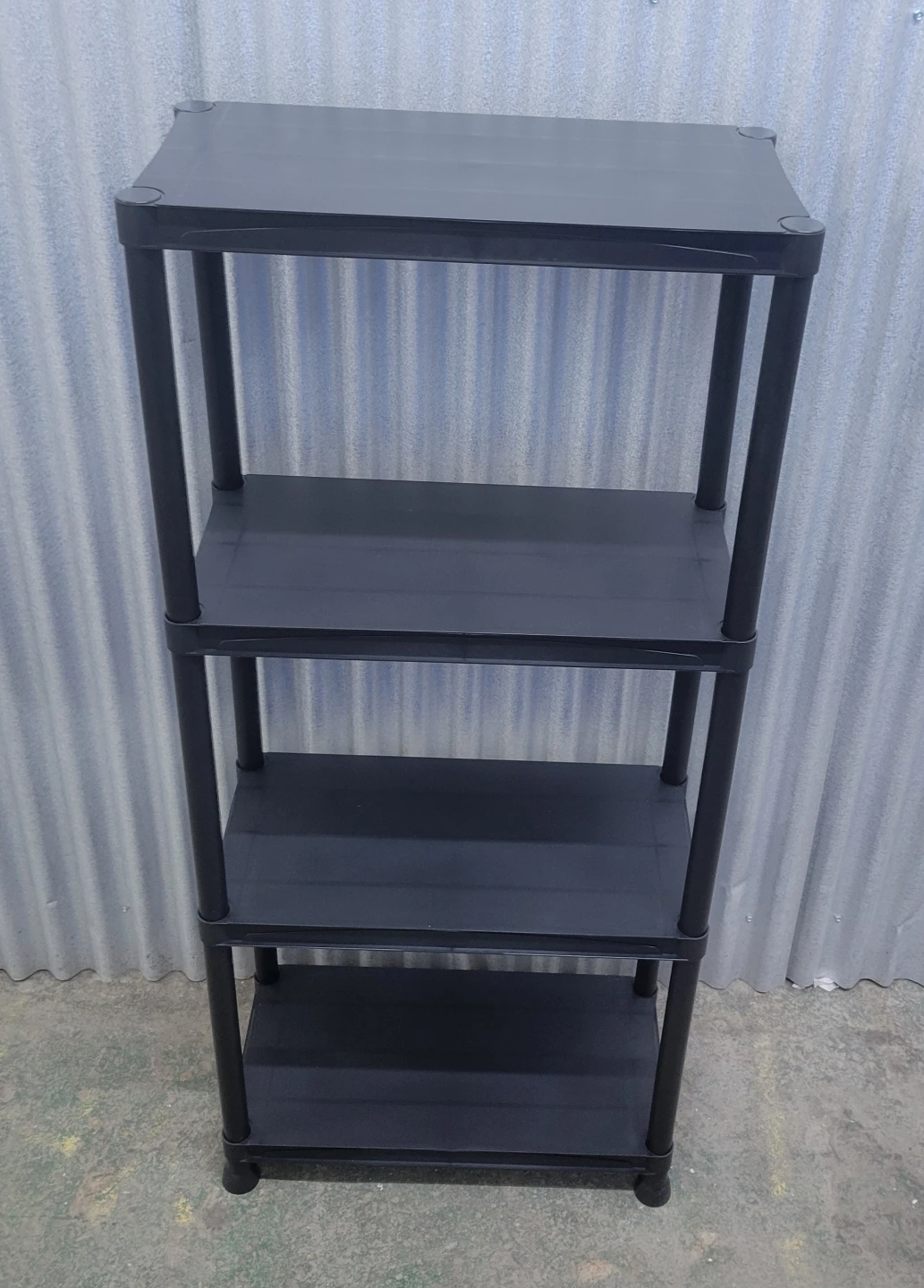 Brand new! Black 4-Shelf Plastic Storage Unit - photo 2