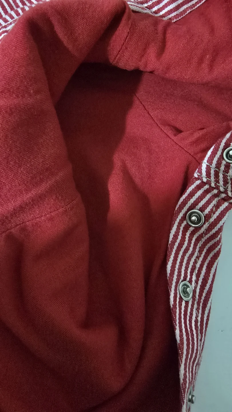 OshKosh B'gosh Red & White Striped Baby Overalls - photo 3