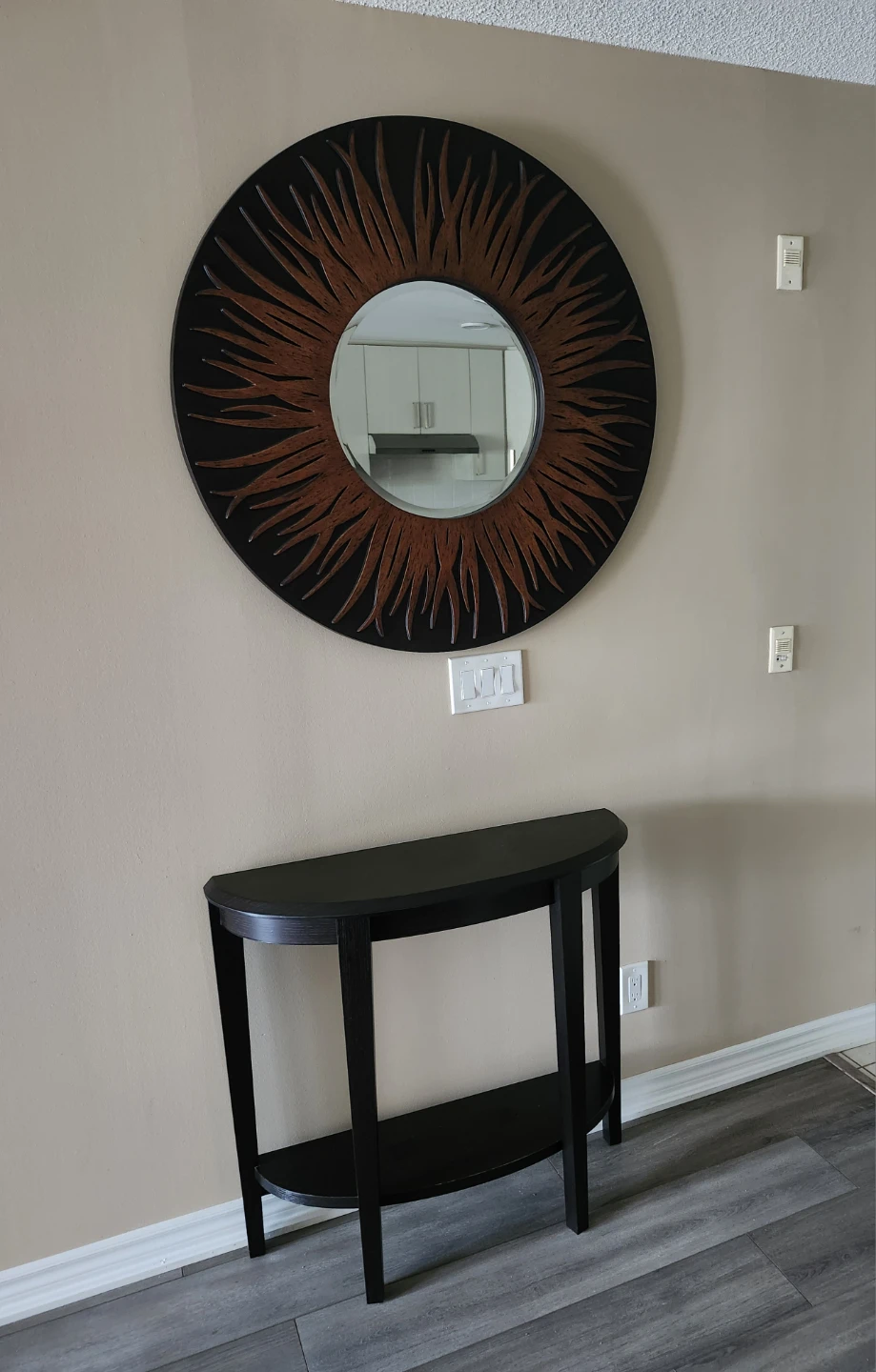 Sunburst Wall Mirror and Console Table - photo 2