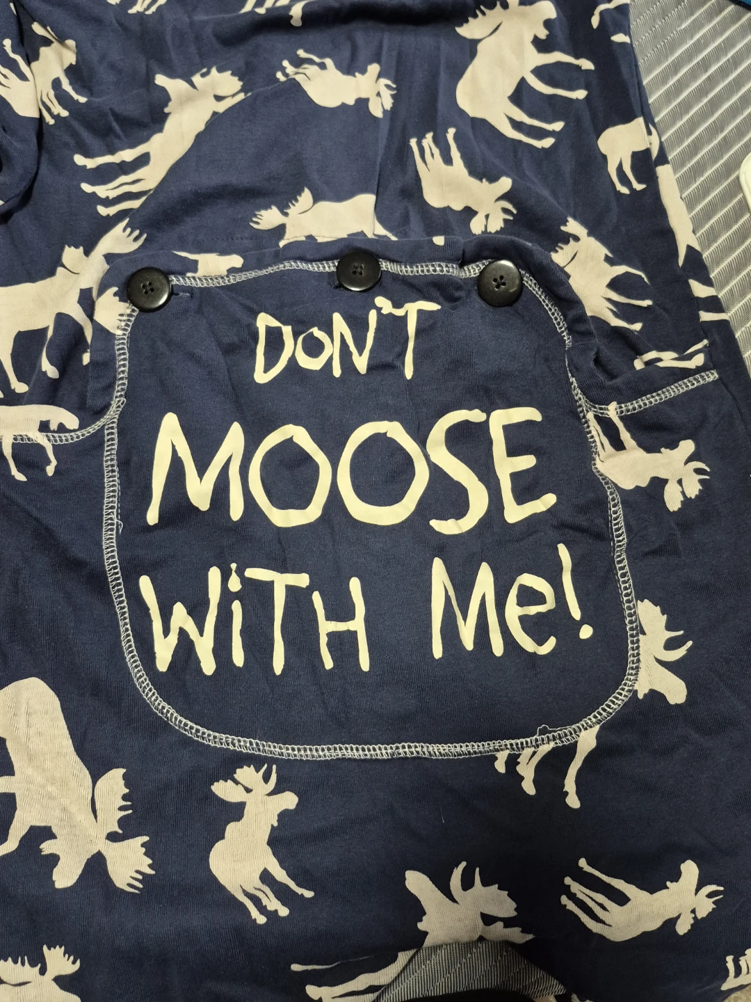 Lazy One "Don't Moose With Me" Pajama Jumpsuit Size M - photo 2