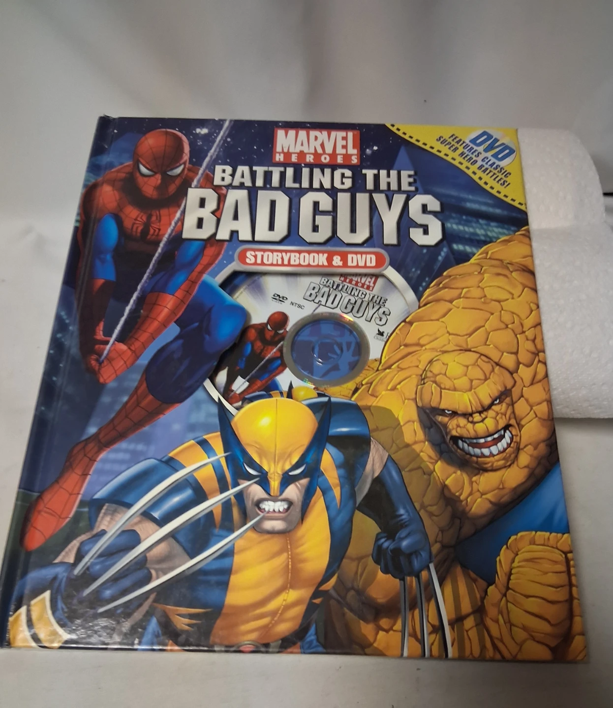Marvel Heroes Battling the Bad Guys DVD and Book