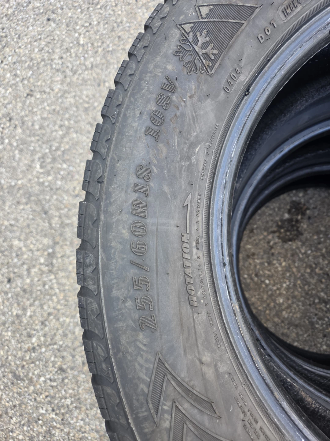3 Goodyear Eagle Winter Tires - 255/60R18 - photo 5