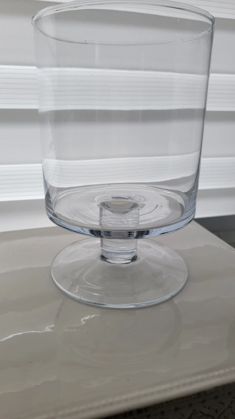 Clear Glass Pedestal Bowl