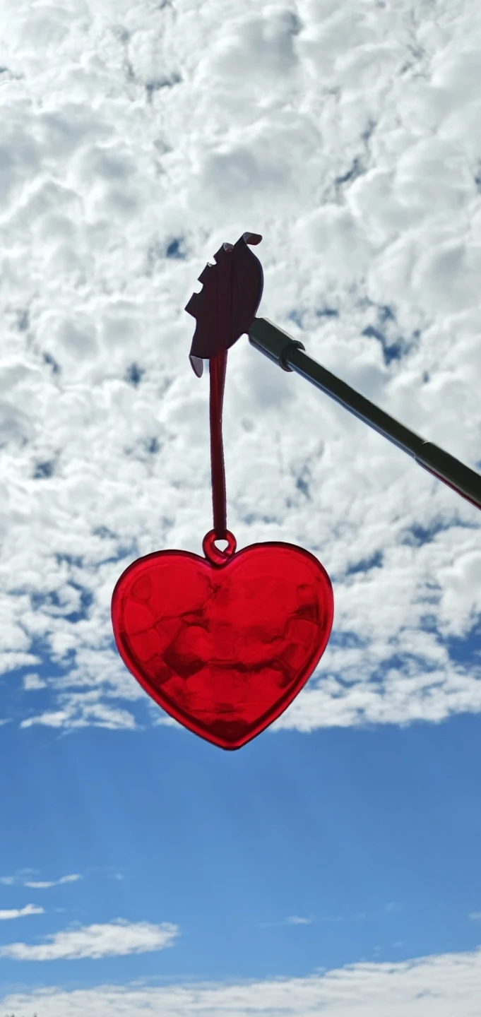 Glass Red Heart Ornament on Red Ribbon - photo 5