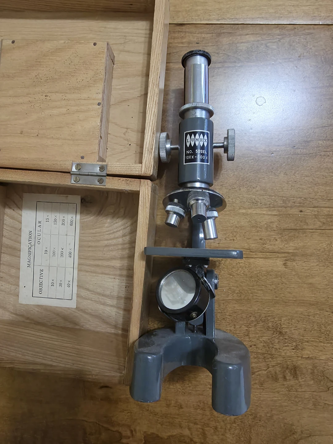 Lumex No. 5DSEL Microscope 100X-600X