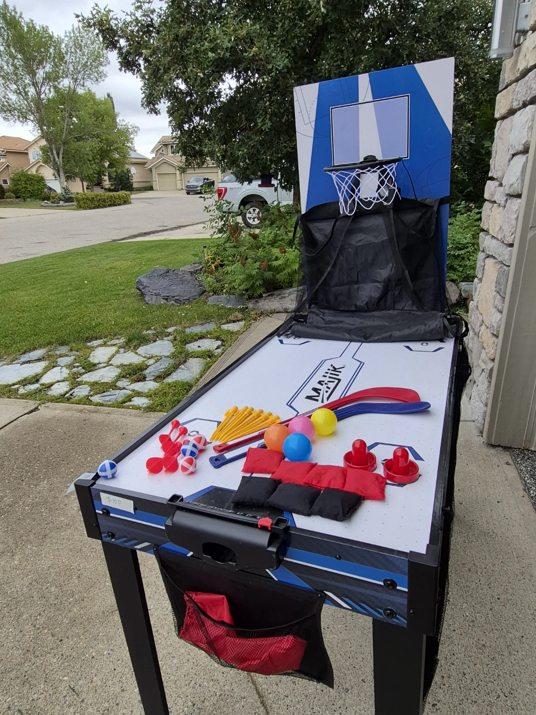 Air hockey, soccer, basketball