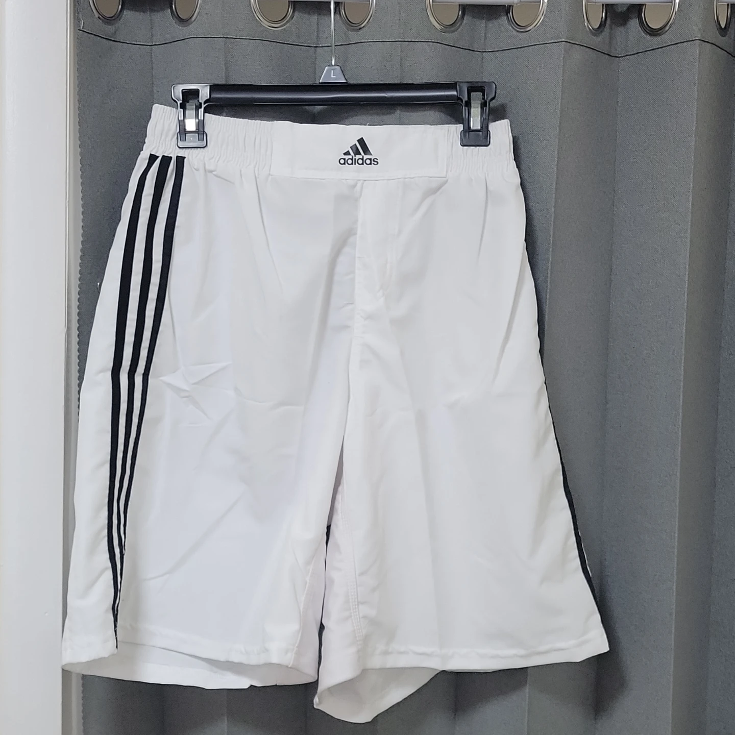Adidas White Polyester Shorts