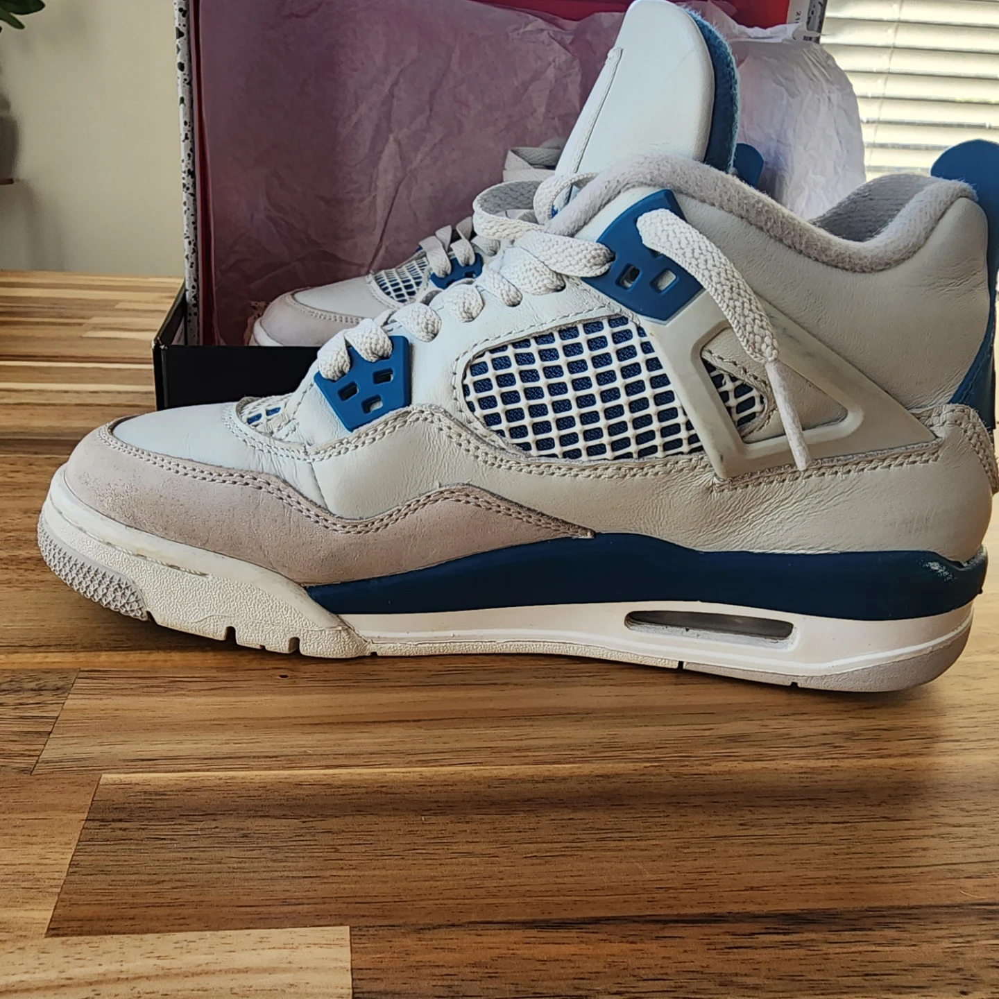 Nike Air Jordan 4 Retro ( military blue) - photo 2