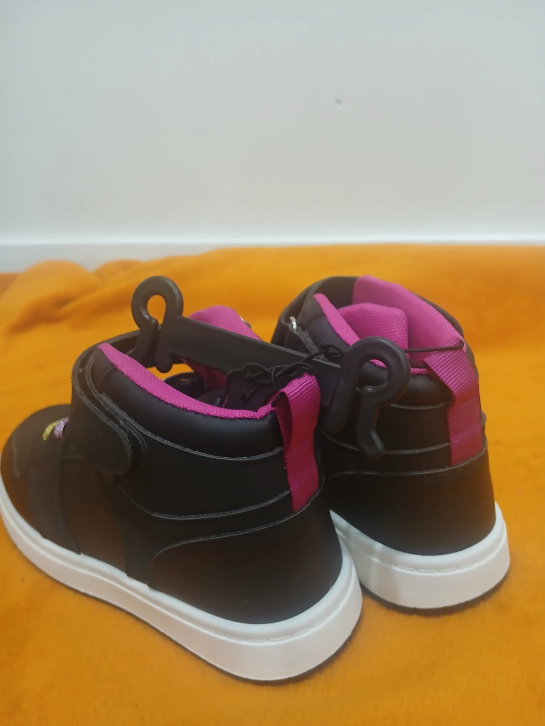 Kids' Black High-Top Sneakers with Rainbow Laces - photo 3