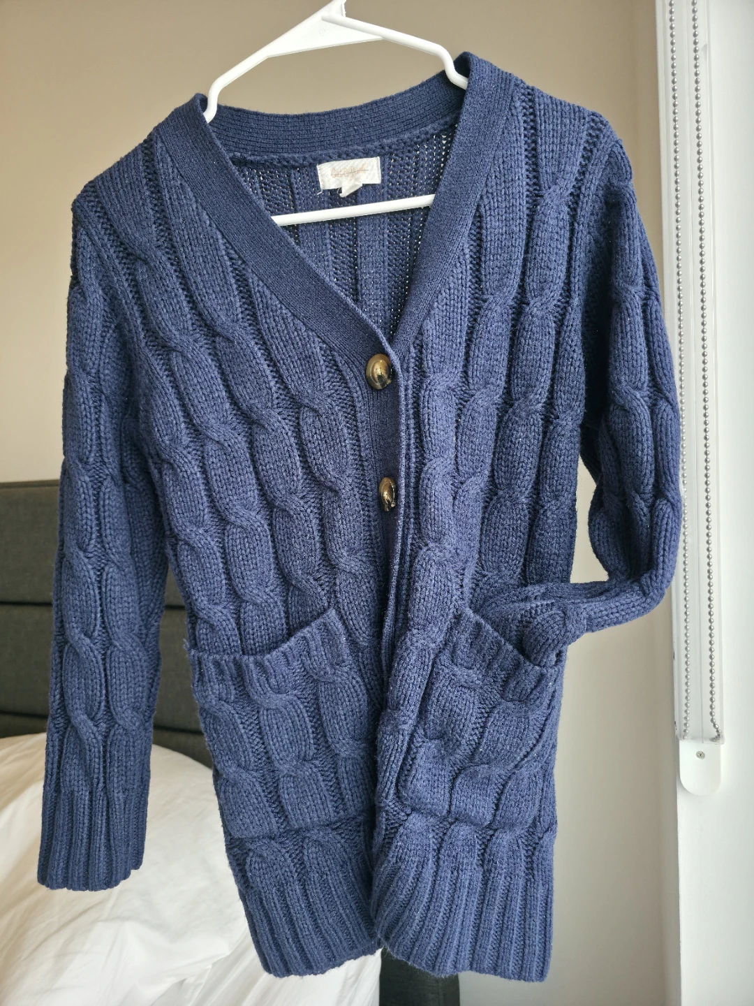 Kids XL - Cat & Jack Blue Cable Knit Cardigan