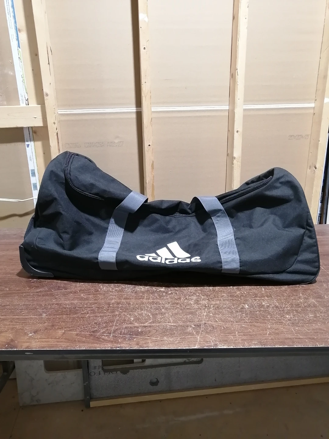 Adidas Black Duffel Bag with Wheels