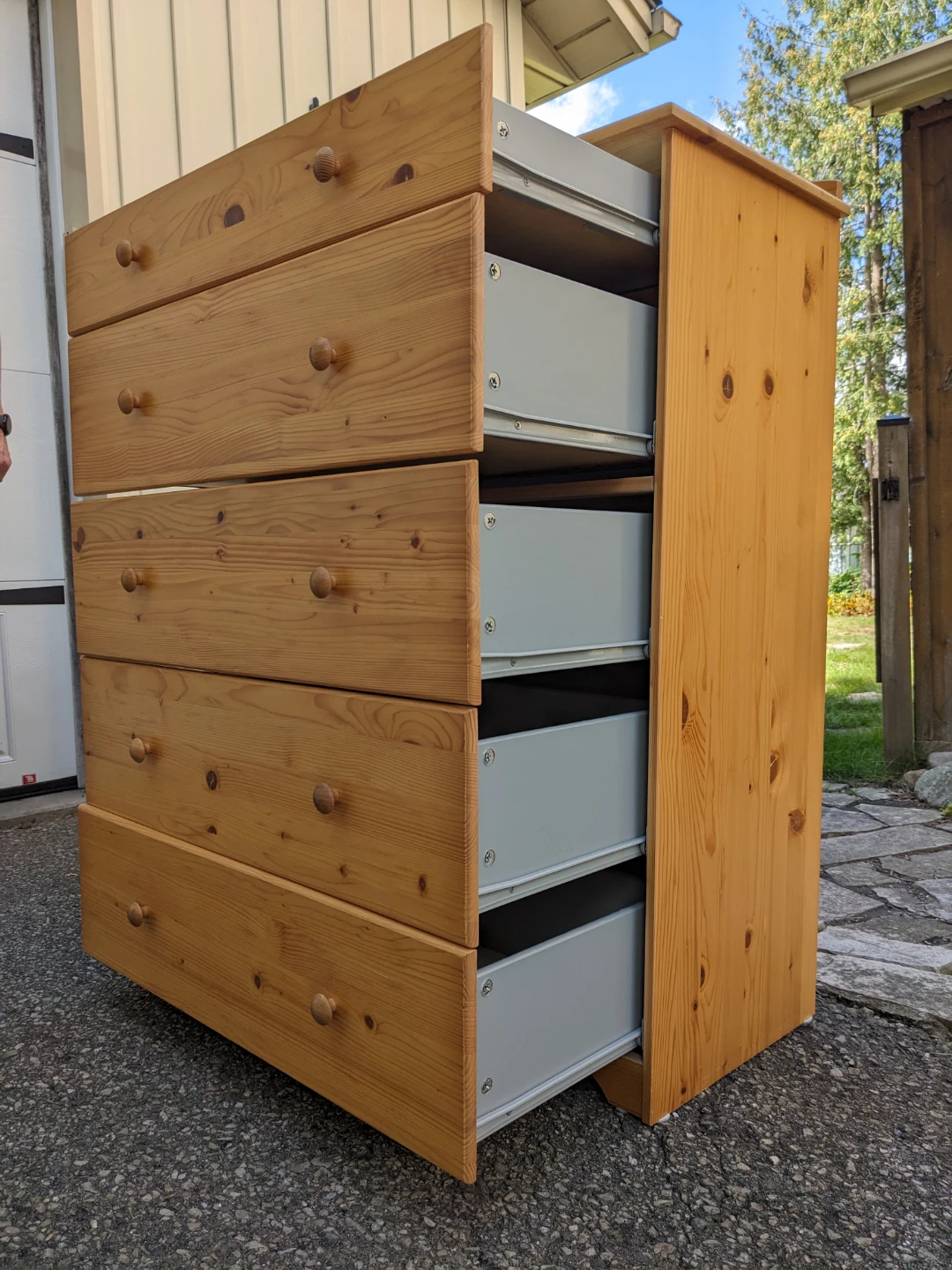 5 Drawer Tallboy Chest in Solid Pine - photo 5