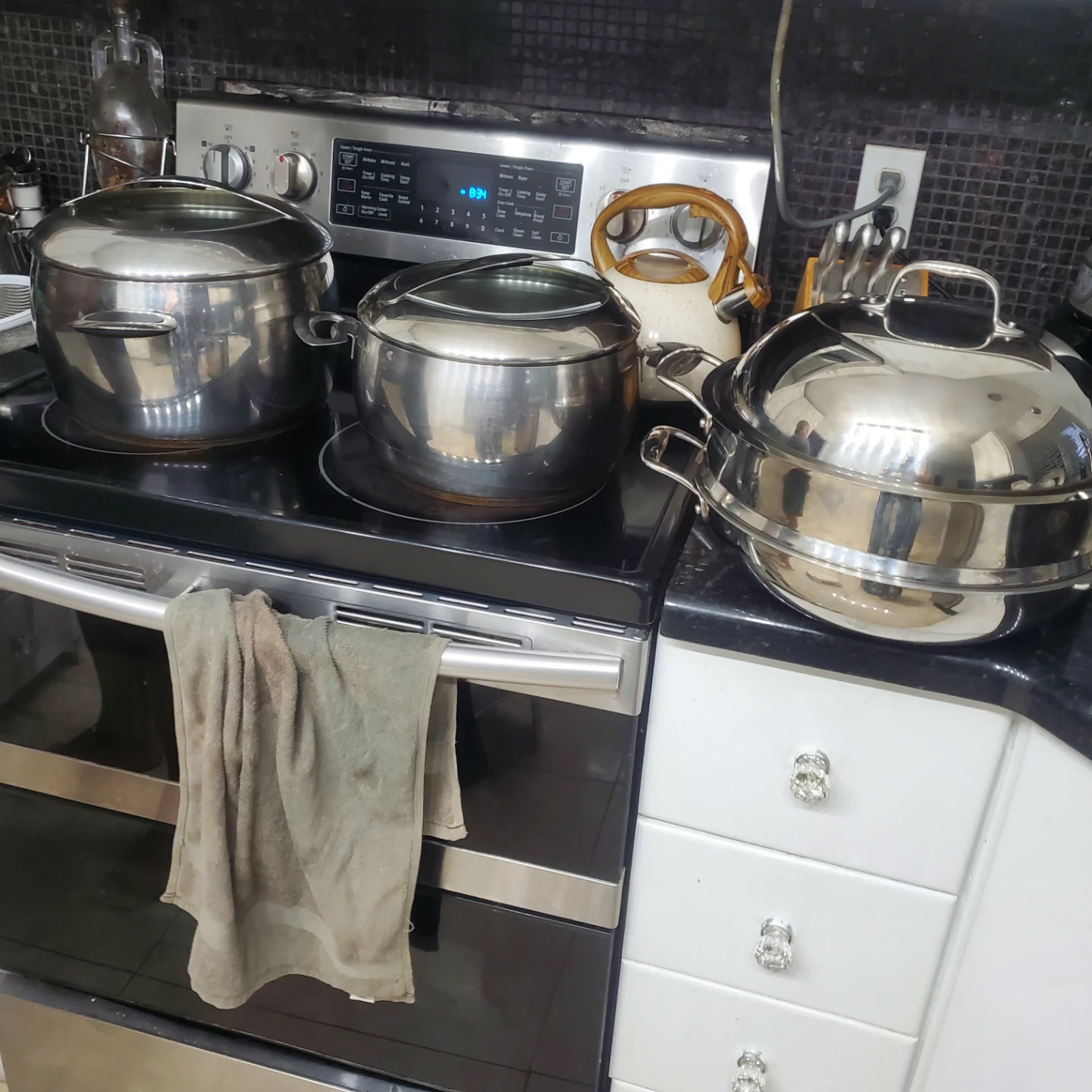 Large size  Stainless Steel Stock Pots and Steamer