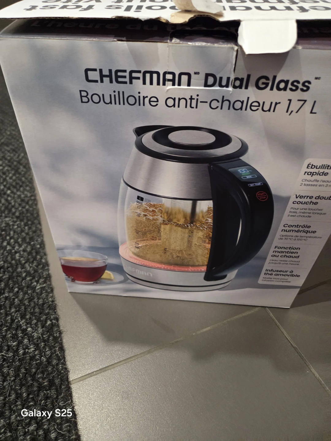 CHEFMAN Dual Glass 1.7L Cool-Touch Kettle - photo 2