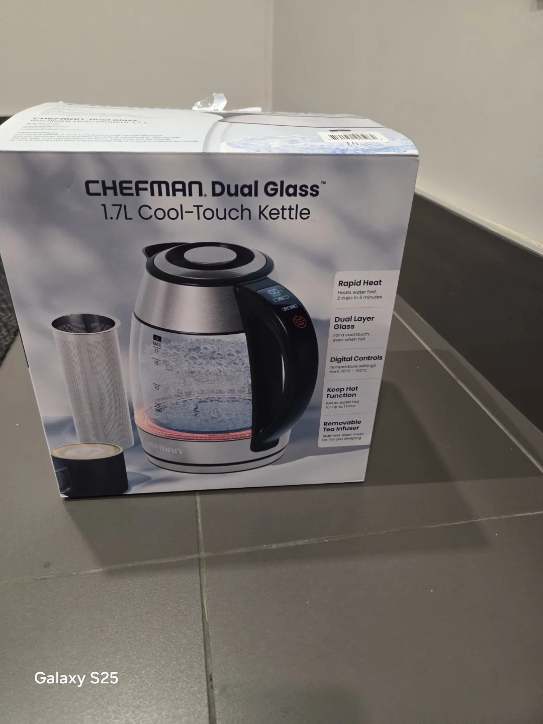 CHEFMAN Dual Glass 1.7L Cool-Touch Kettle - photo 3
