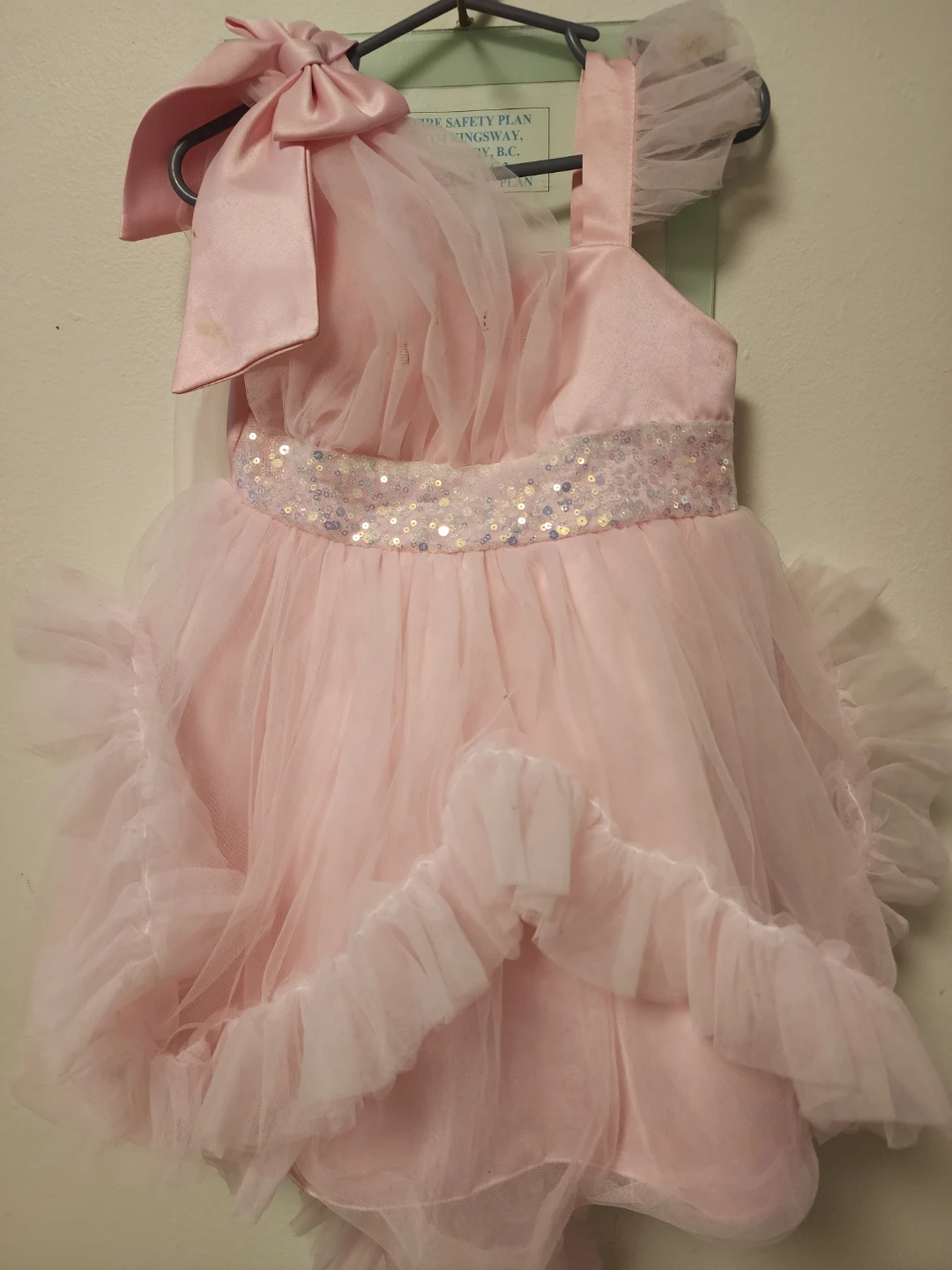 Pink Tulle Dress with Sequins