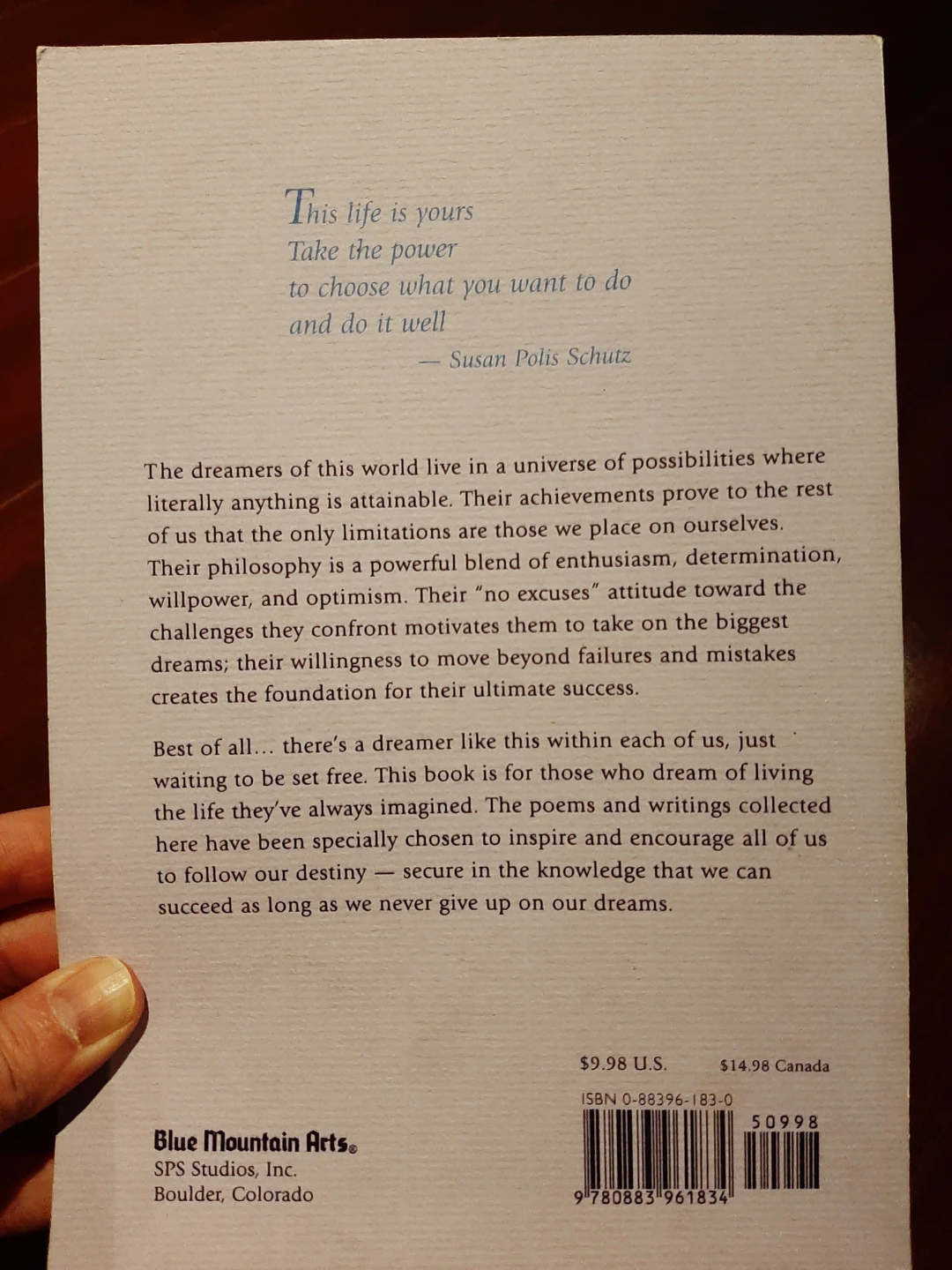New "Don't Ever Give Up Your Dreams": Blue Mountain Book - photo 2